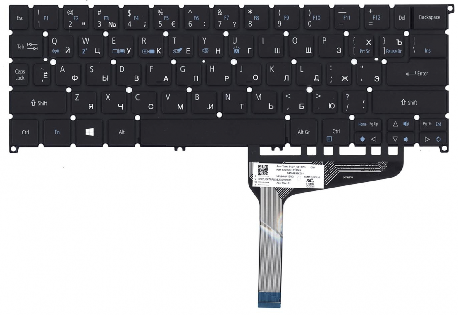 Клавиатура Acer Spin 7 SP714-51 OEM