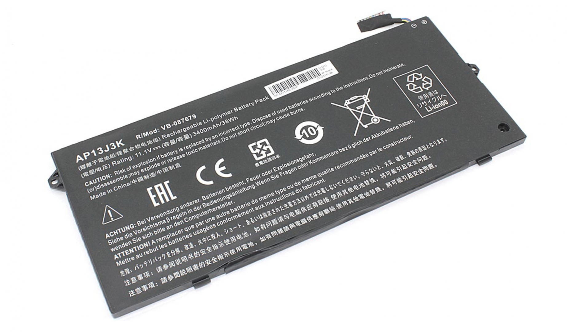 Аккумулятор Acer ﻿Chromebook C720P-2664 11.1V, 3400mAh, OEM