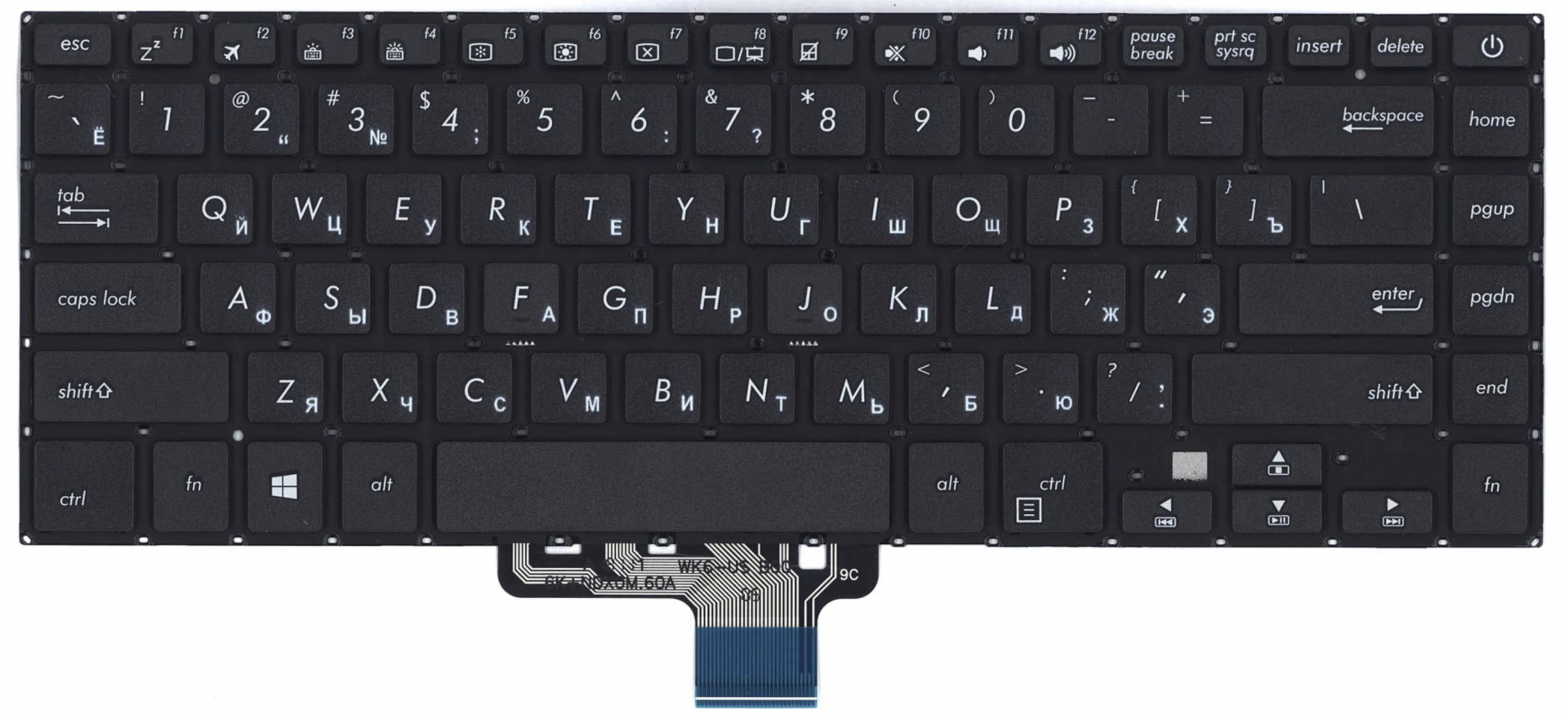 Клавиатура Asus ViVobook 15 F510UA с подсветкой, OEM