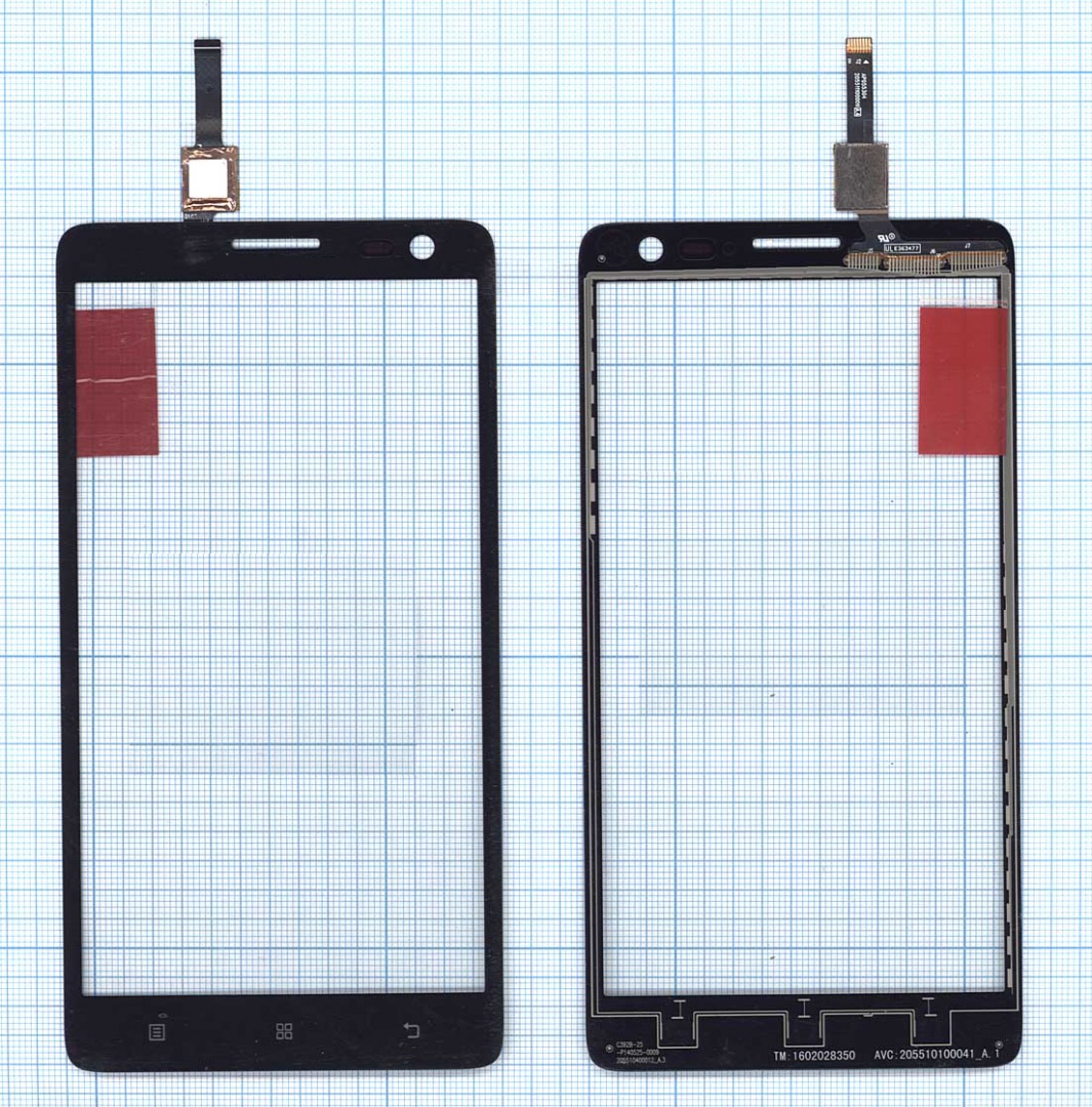 Сенсорное стекло (тачскрин) для Lenovo S856 черное