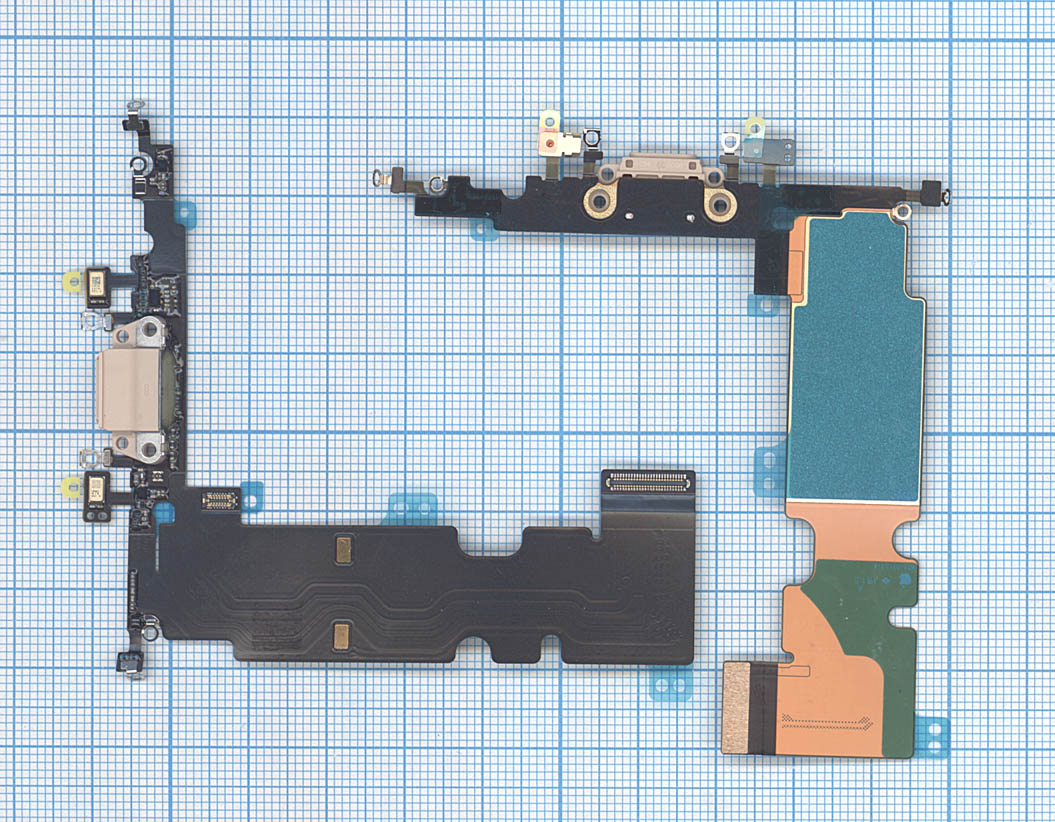 Шлейф разъема питания для iPhone 8 Plus золотой