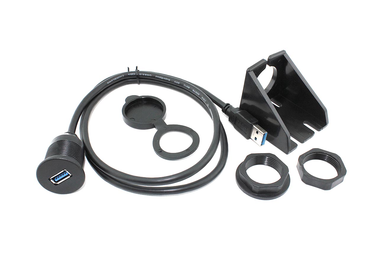 Кабель USB 3.0 для монтажа на корпус 1 м влагозащищённый