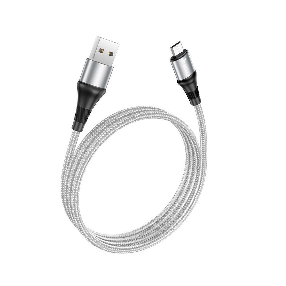 Кабель USB - micro USB HOCO X50 серый (1м)
