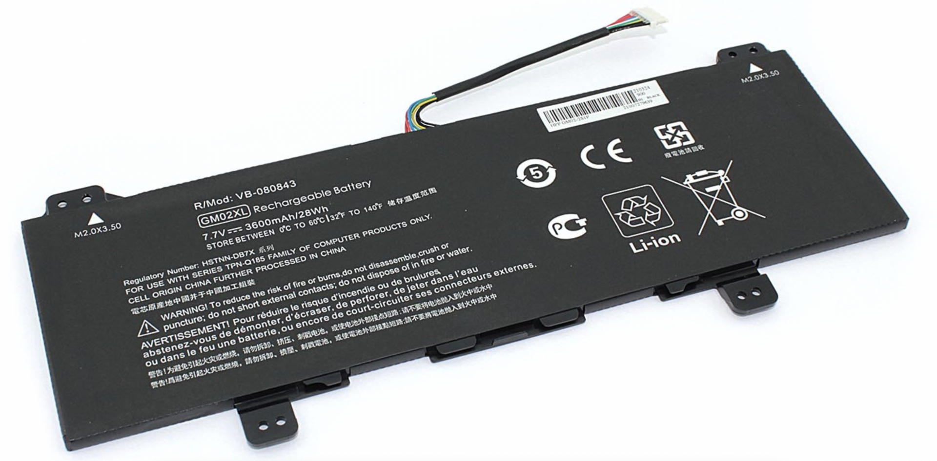 Аккумулятор HP ﻿Chromebook 14-CA000NA 7.7V, 3600mAh, OEM