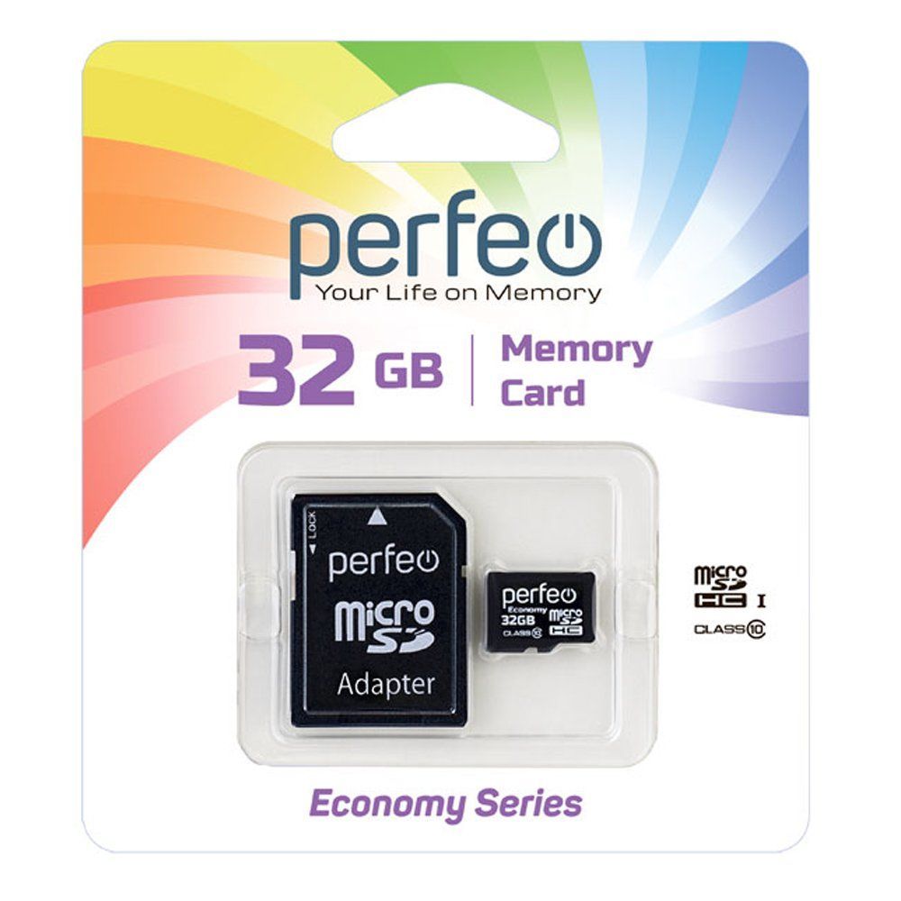32GB PERFEO MicroSDHC class 10 ES (только для смартфонов)