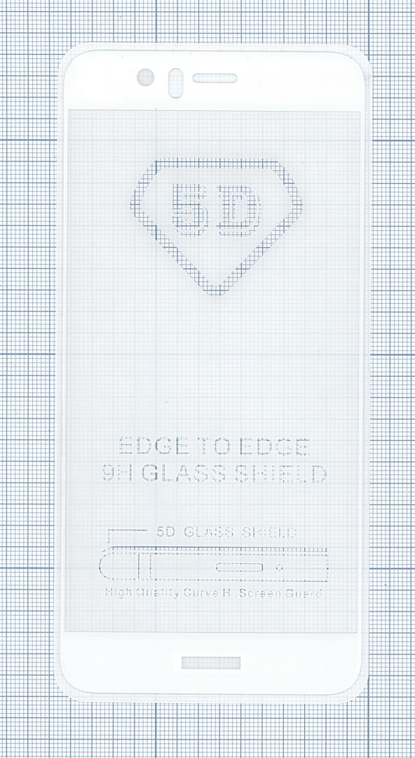 Защитное стекло "Полное покрытие" для Huawei Nova 2 Plus белое