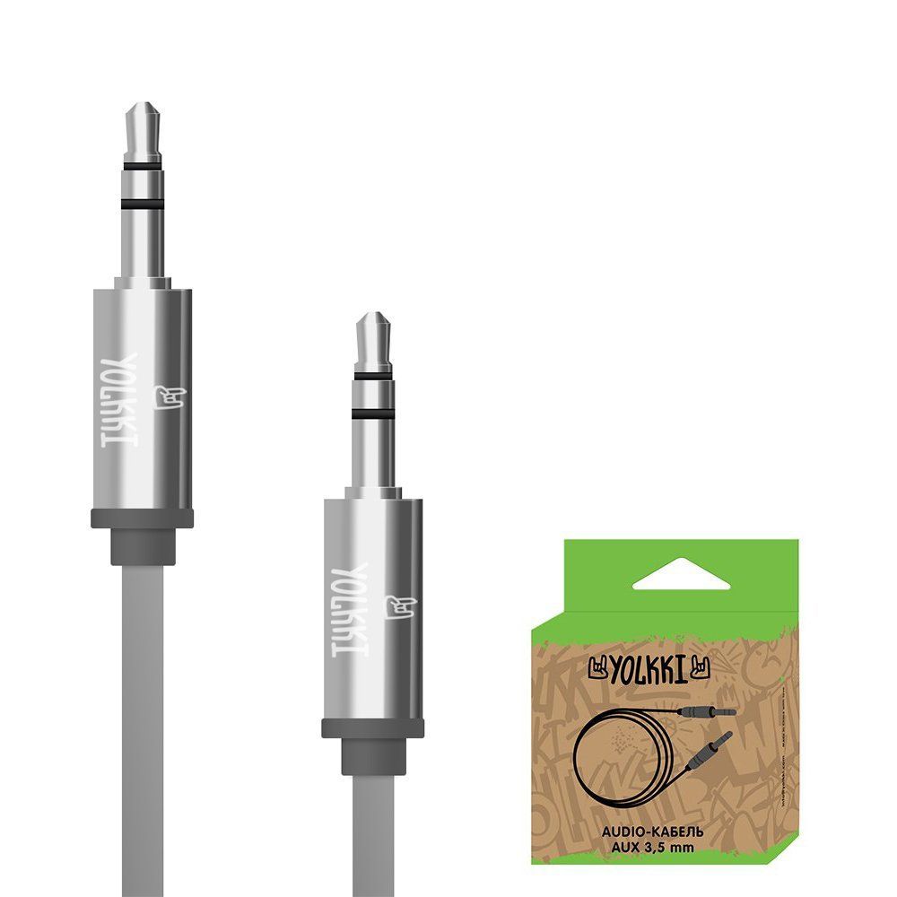 Кабель AUX YOLKKI Guitar box серый (1м)