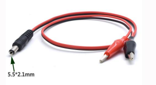 Кабель с разъемами DC  5.5х2.1 мм папа на  зажимы типа "крокодил"