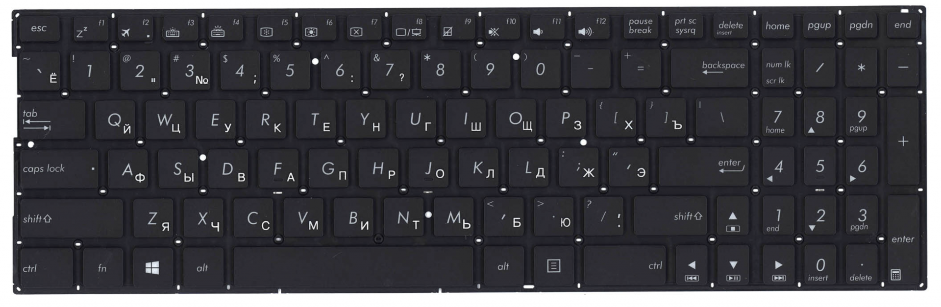 Клавиатура Asus Q503UA с подсветкой, OEM