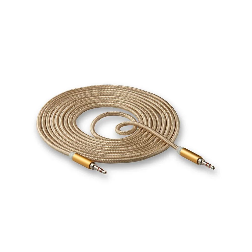 Кабель AUX WALKER WCA-520 золото (3м)