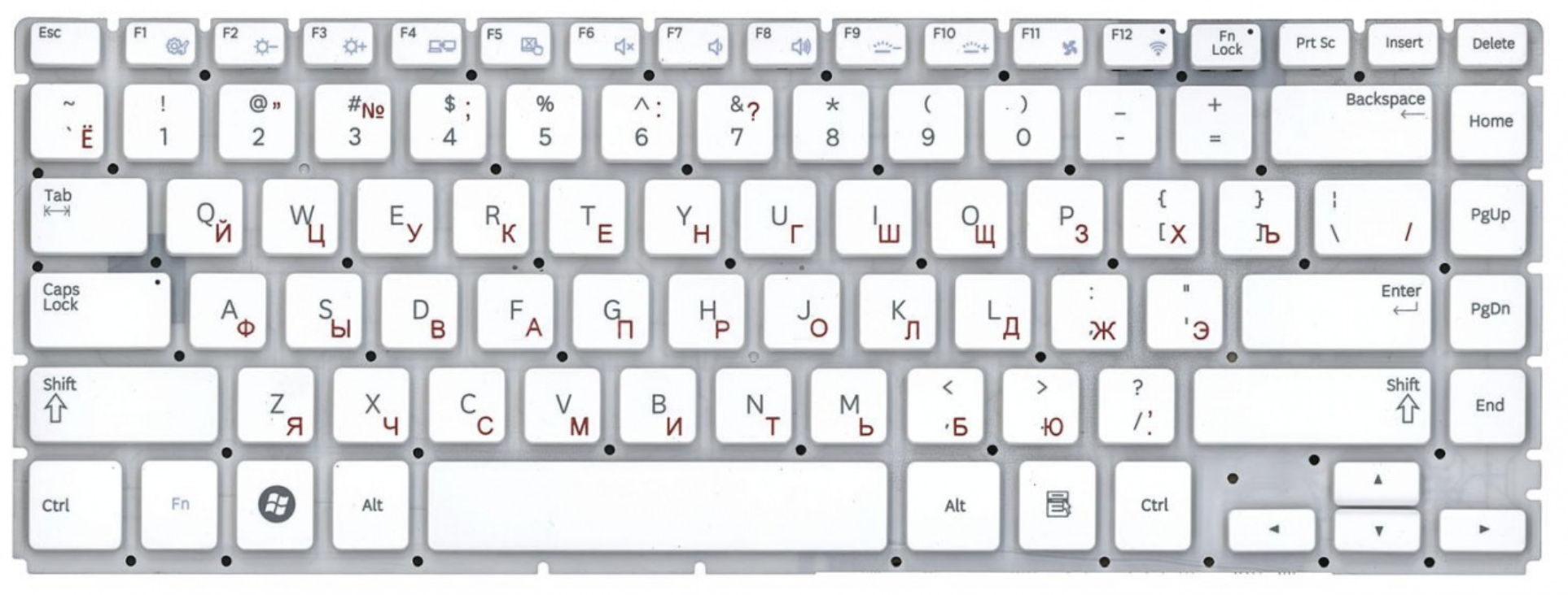 Клавиатура Samsung Q470 белая, OEM