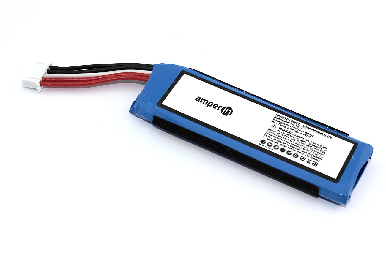 Аккумуляторная батарея Amperin для JBL Flip 4 (GSP872693 01) 3000mAh 3.7V Li-polymer