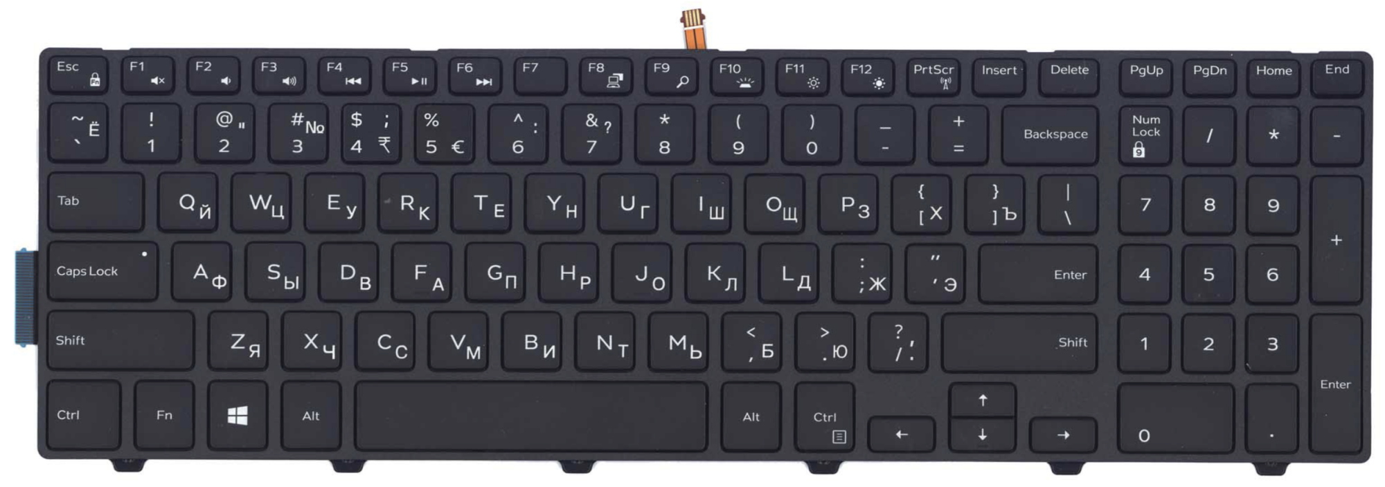 Клавиатура DELL Inspiron 3552 с подсветкой, OEM