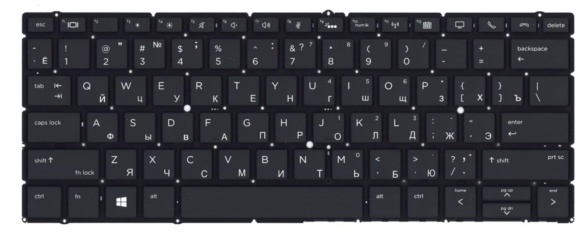 Клавиатура HP EliteBook 830 G5 с подсветкой, OEM