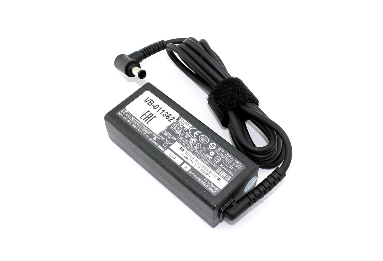 Блок питания (сетевой адаптер) для ноутбуков Sony Vaio 19.5V 2.0A 39W 6,5x4,4