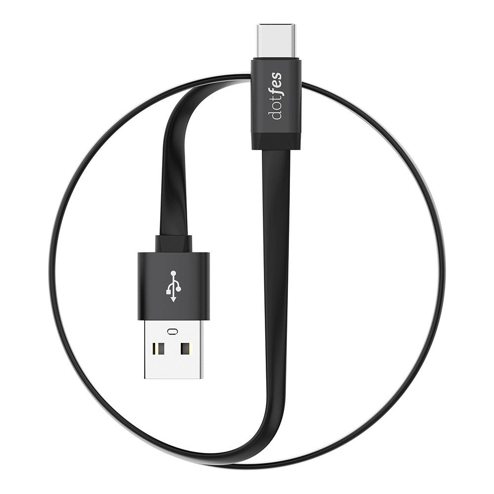 Кабель USB - TYPE-C DOTFES A05T черный (1м)