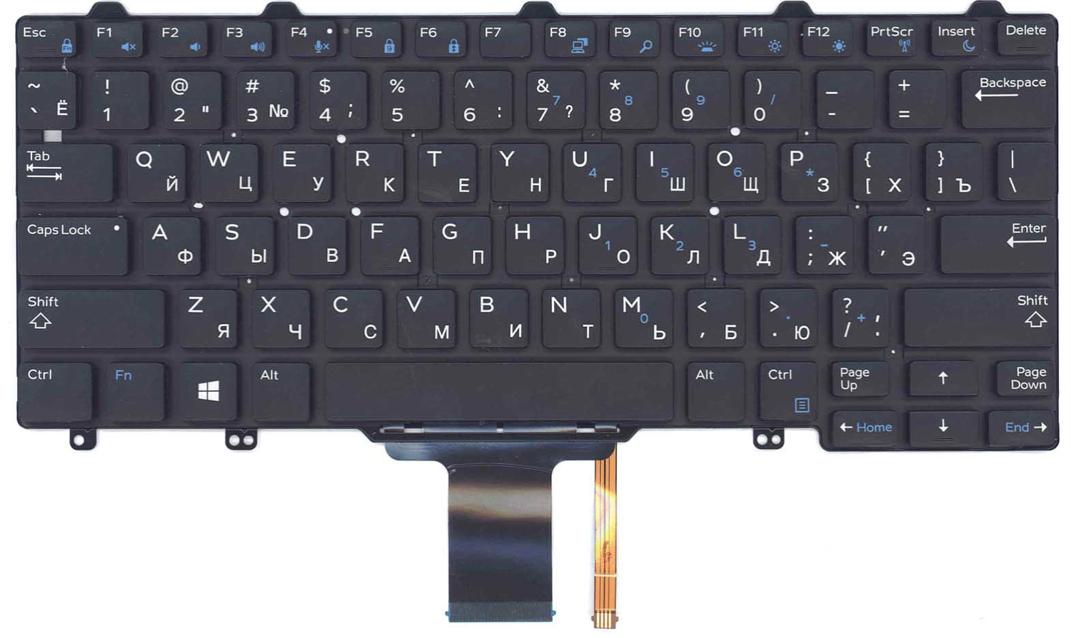 Клавиатура DELL Latitude E5270 с подсветкой, OEM