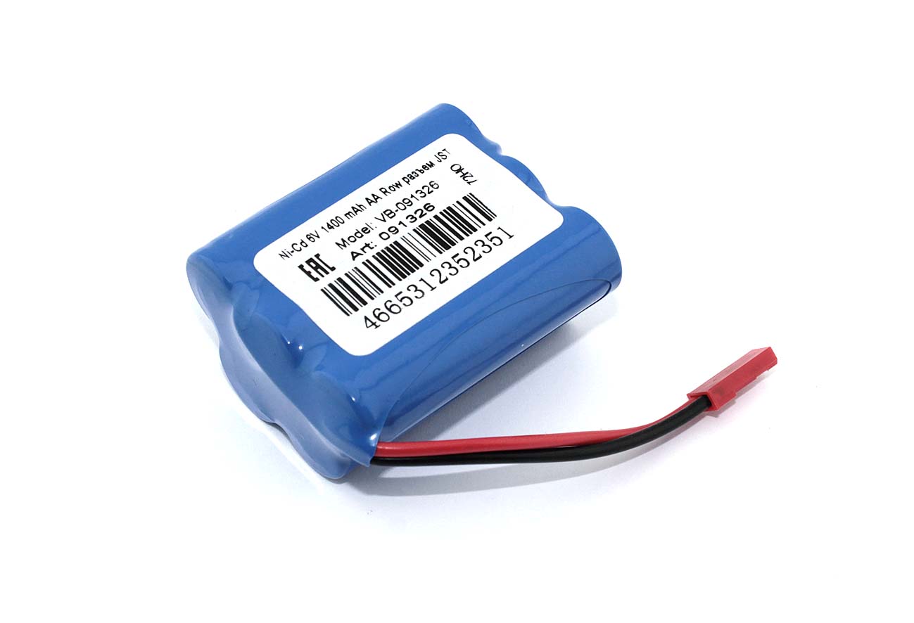 Аккумулятор Ni-Cd 6V 1400 mAh AA Row разъем JST (2+3)