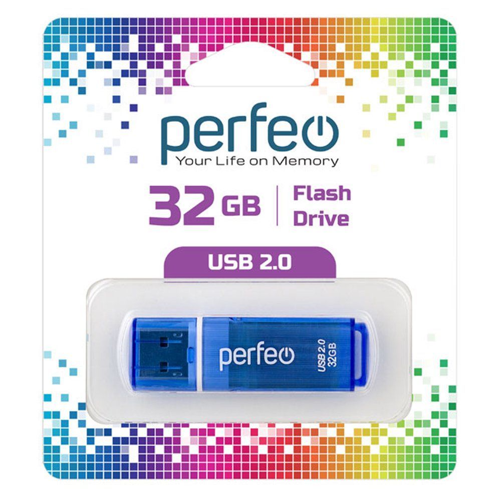 32GB USB 2.0 Flash Drive PERFEO C13 синий (PF-C13N032)