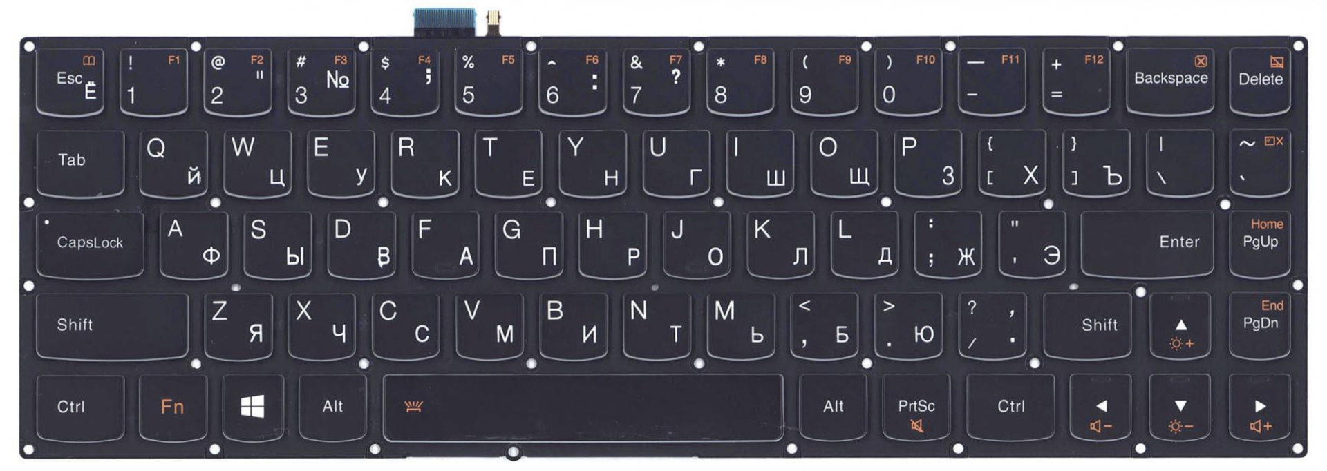 Клавиатура Lenovo Yoga 3 pro 13 с подсветкой, OEM