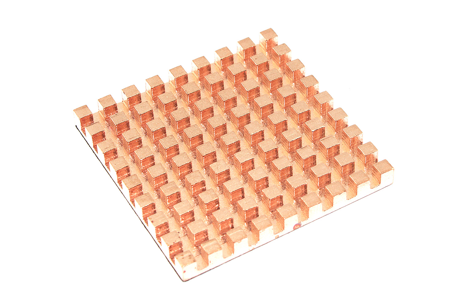 Медный радиатор 40х40х4мм с термоскотчем 3M 9448A