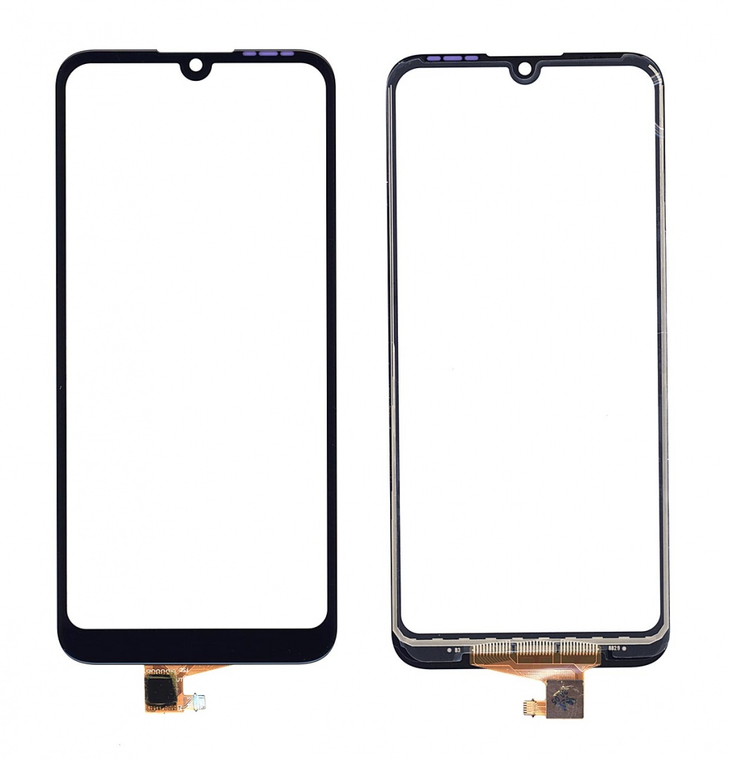 Сенсорное стекло (тачскрин) для Huawei Y6 2019  черное