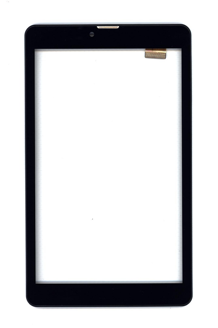 Сенсорное стекло (тачскрин) для Irbis TZ874 черное с рамкой