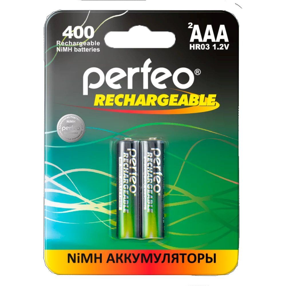 Аккумулятор перезаряжаемый PERFEO AAA HR3 400mAh (блистер/2шт)