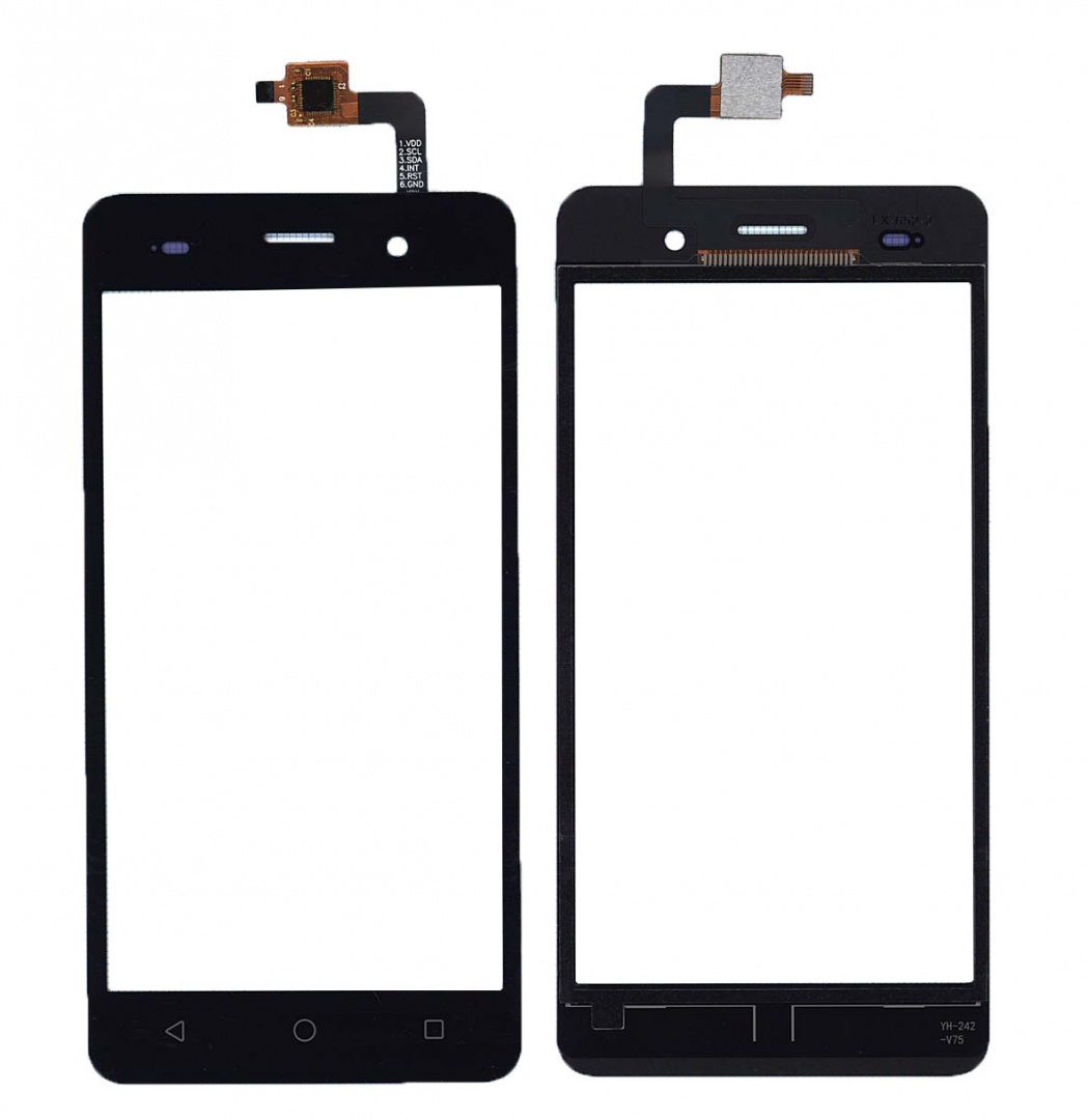 Сенсорное стекло (тачскрин) для BQ BQS-5020 Strike черное