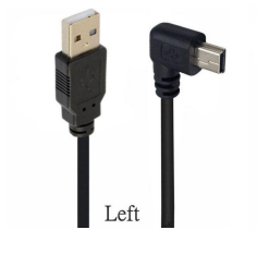 Кабель USB  Type A на Mini USB угол влево 1,5 м