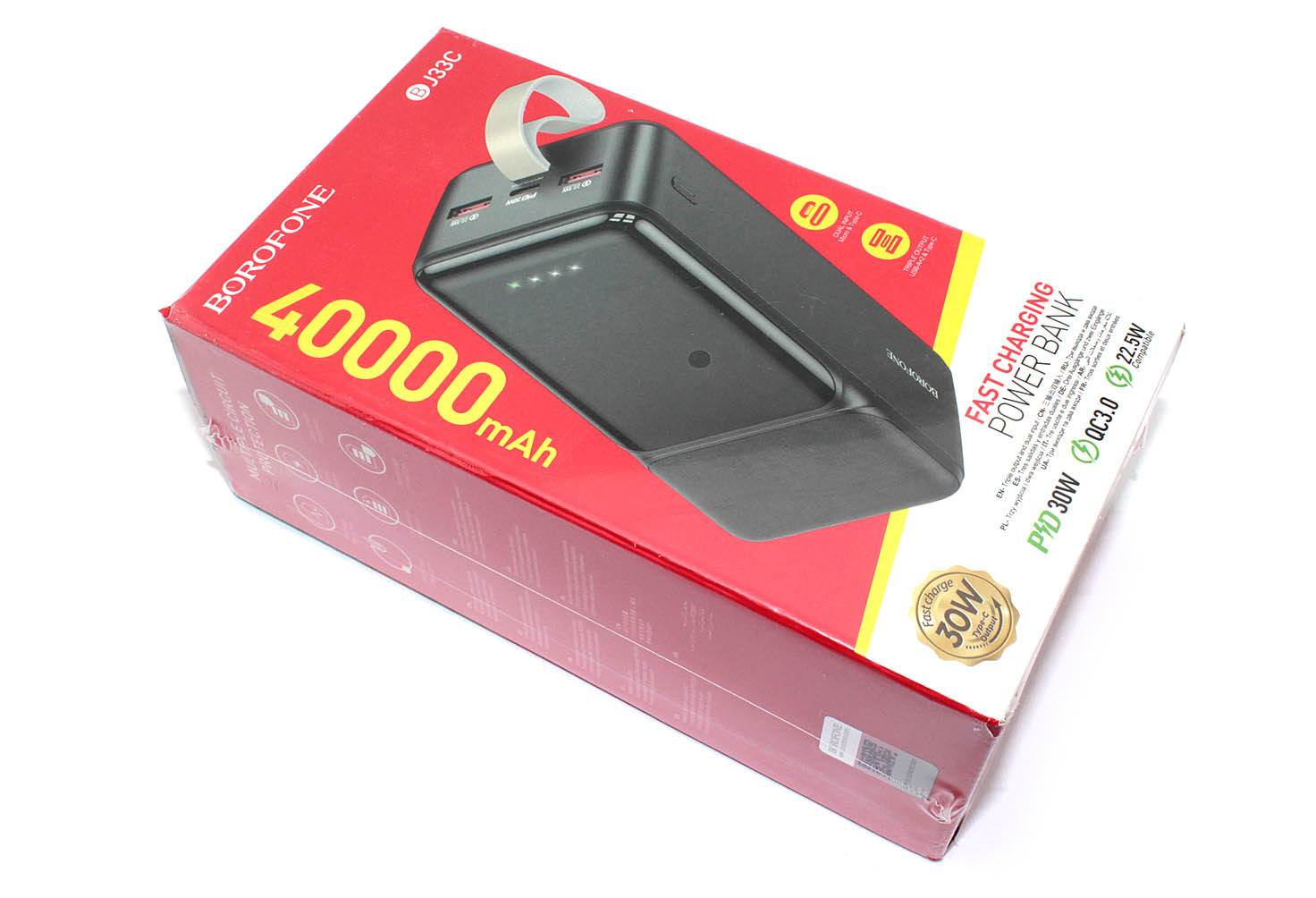 Внешний аккумулятор Powerbank Borofone BJ33C Creed 40000mAh, черный