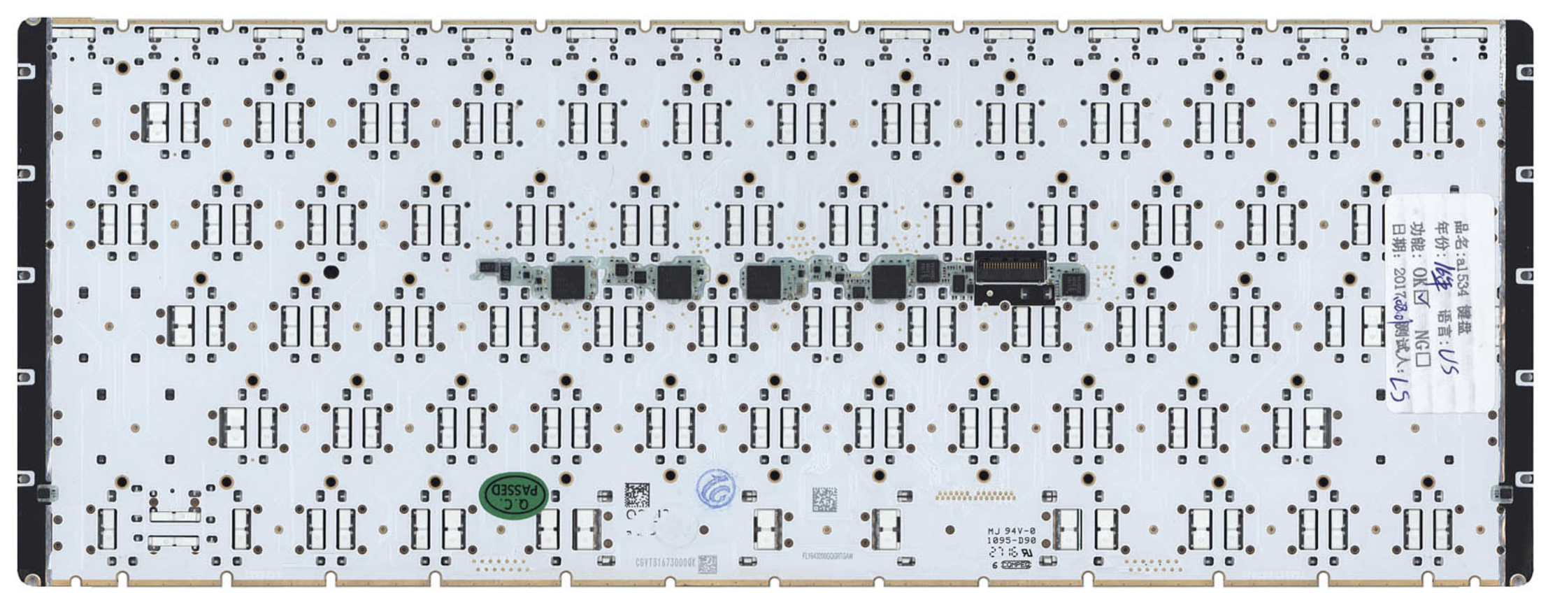 Клавиатура Apple MacBook 12" начало 2016 A1534 (MLHE2LL/A) плоский Enter, OEM