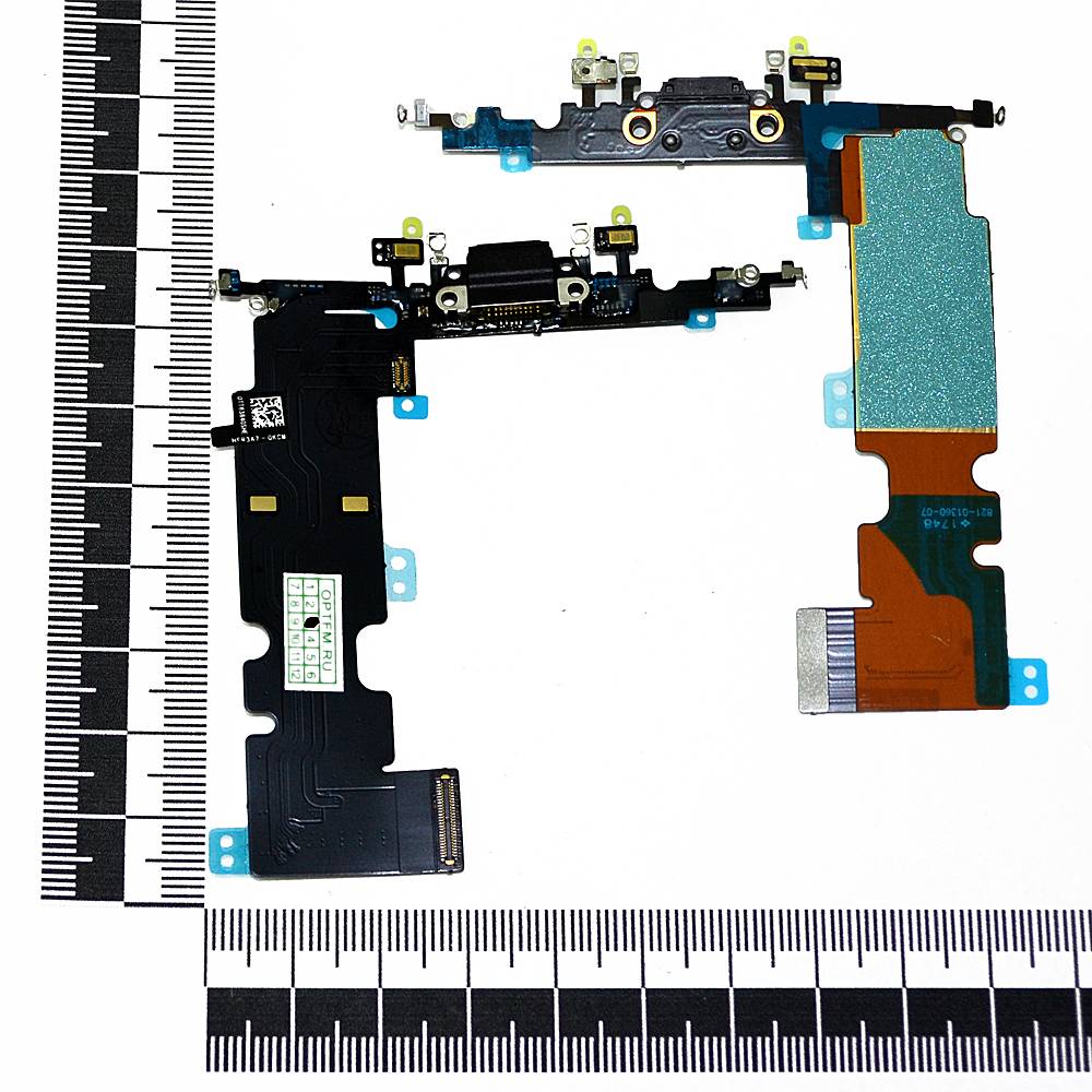 Шлейф iPhone 8 Plus + разъем зарядки черный