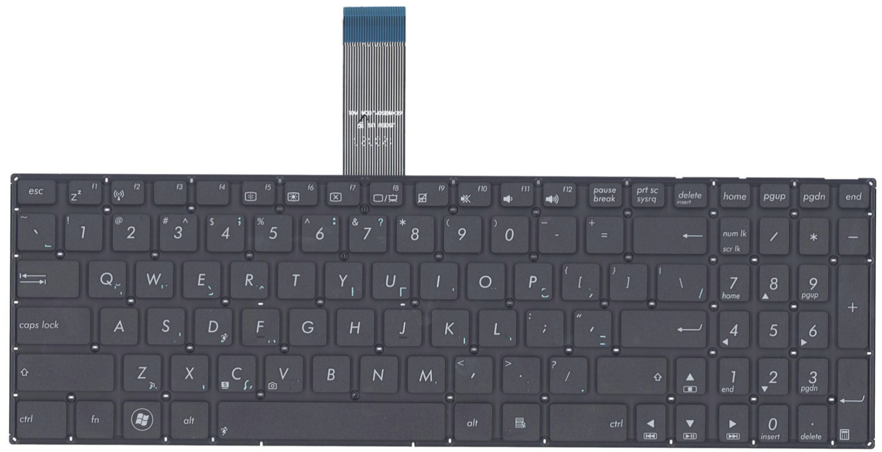 Клавиатура ASUS X750LN плоский Enter, OEM