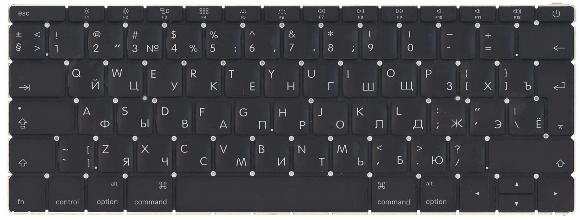 Клавиатура Apple MacBook 12" 2017 A1534 (MNYK2LL/A) большой Enter, OEM
