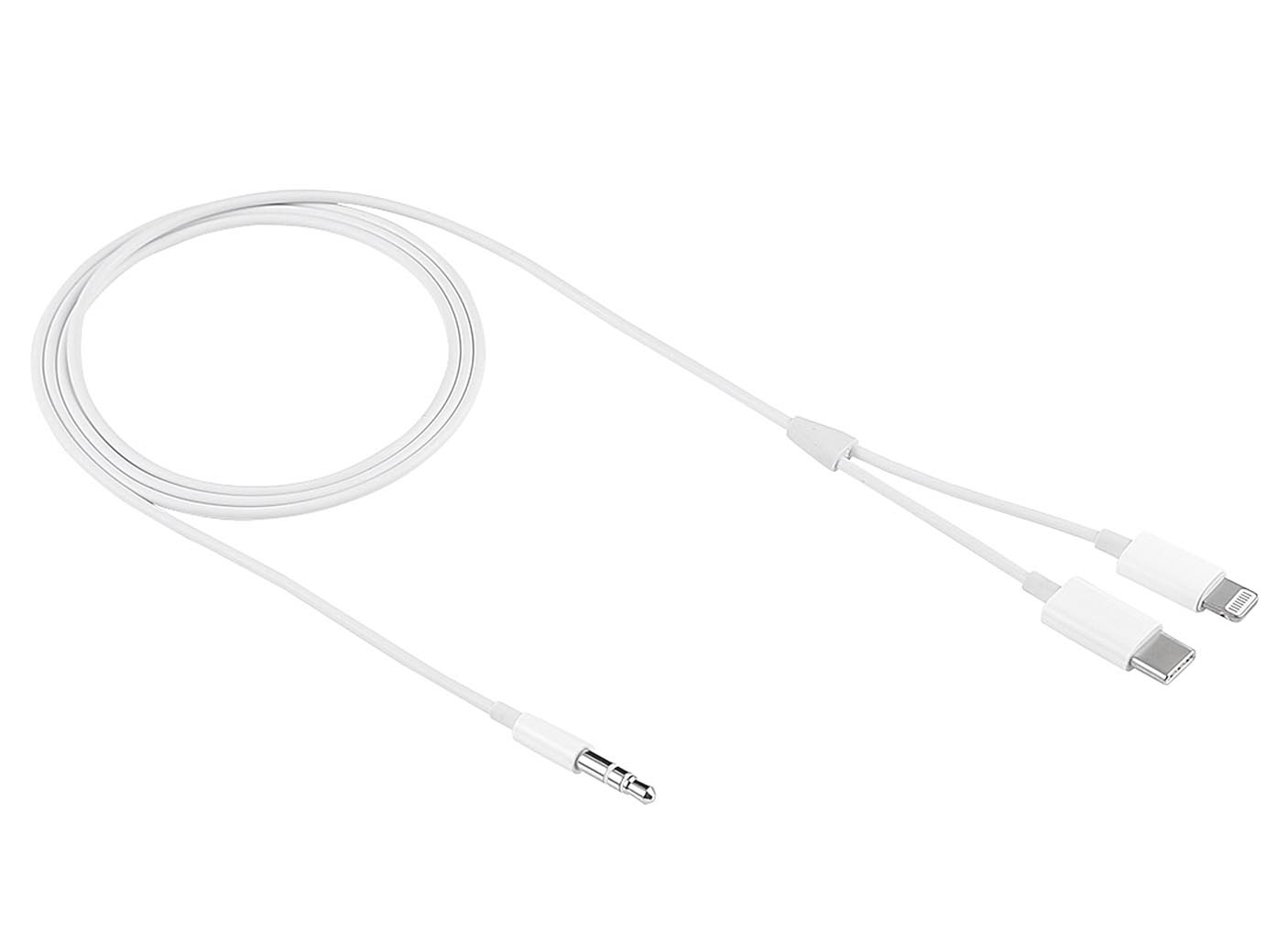 Аудио Адаптер MH-CM32 Type-C - Lightning - 3,5mm  AUX