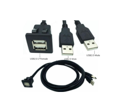 Кабель с разъемами USB 2.0  2 мама для монтажа - 2 папа 1 м