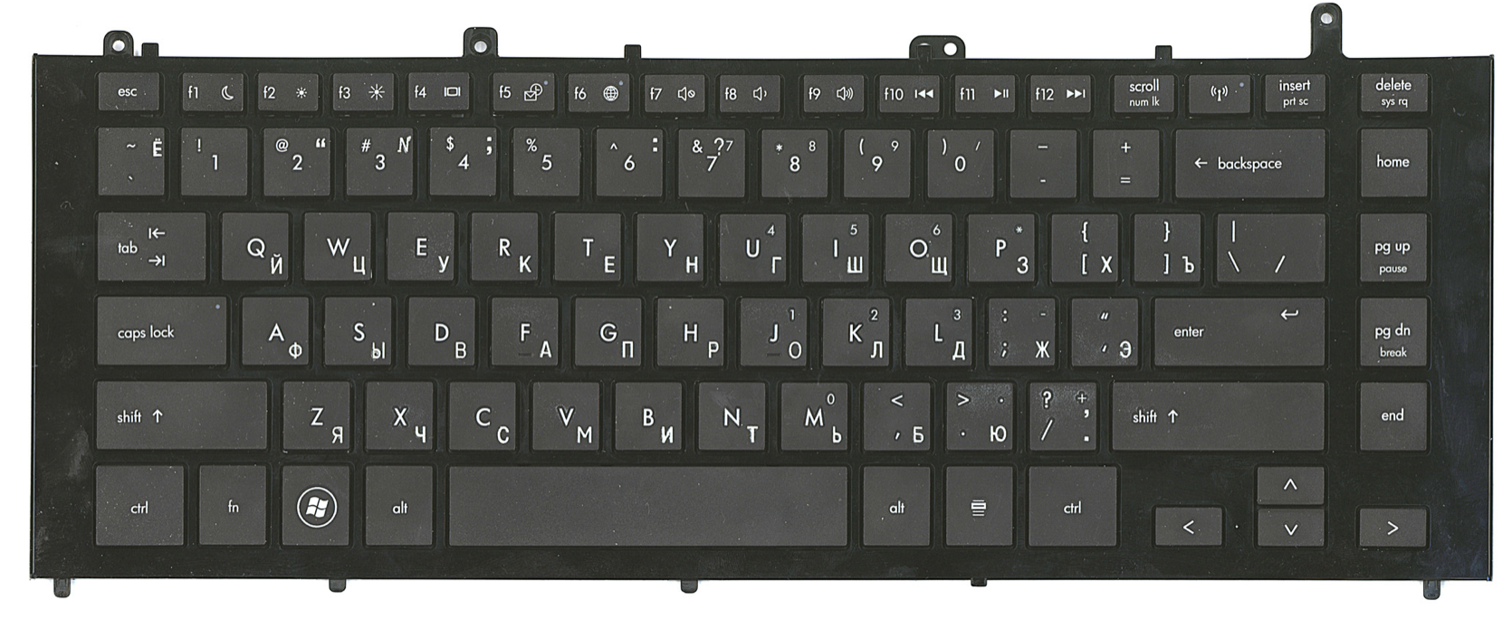 Клавиатура HP Probook 4425s с черной рамкой, OEM