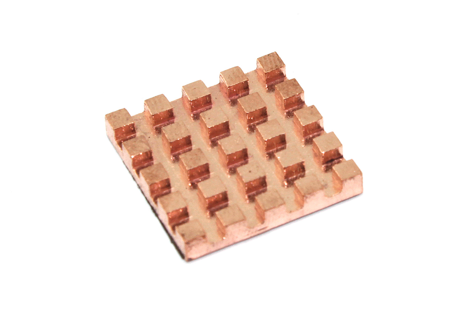 Медный радиатор 20х20х3мм с термоскотчем 3M 9448A