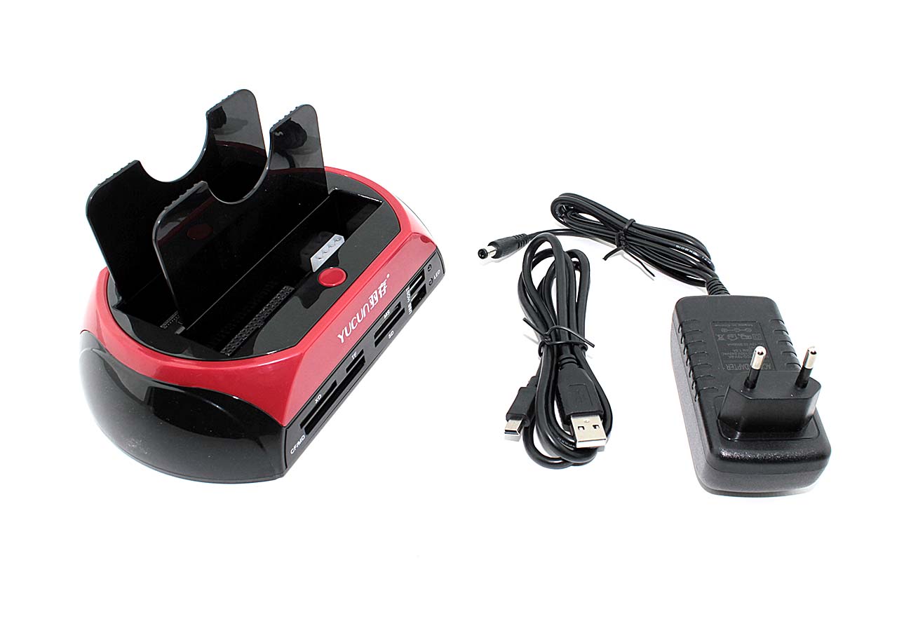 Адаптер-переходник (стакан) для HDD SATA/IDE USB 2.0 + кардридер