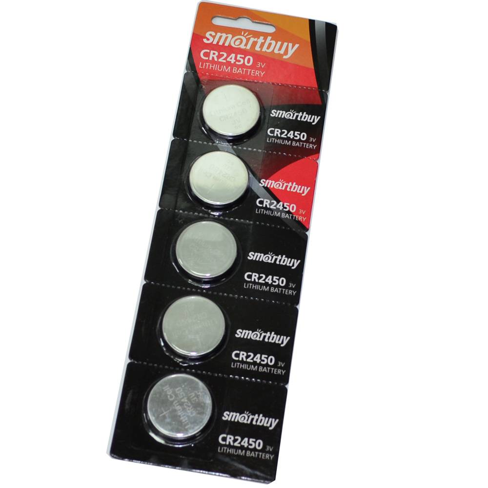 Элемент питания литиевый SmartBuy CR2450 (блистер/5шт)