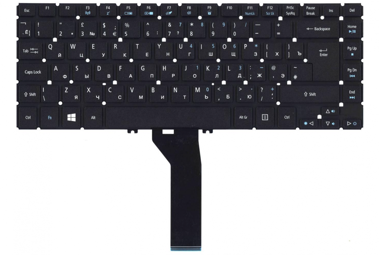 Клавиатура Acer Aspire R7-572G c подсветкой широкий Enter OEM