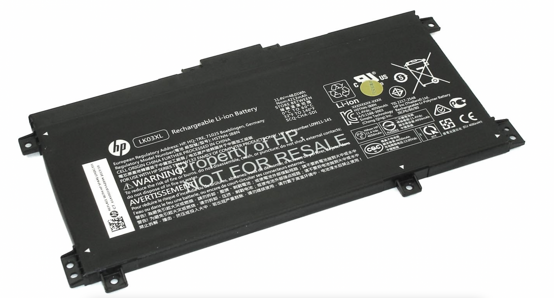 Аккумулятор HP Envy X360 15-BP 11.55V, 55.8Wh, Original