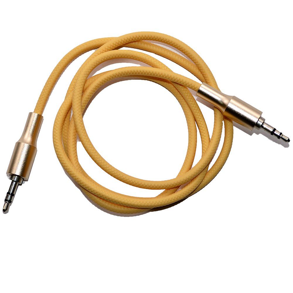 Кабель AUX "F" круглый золото (1м)