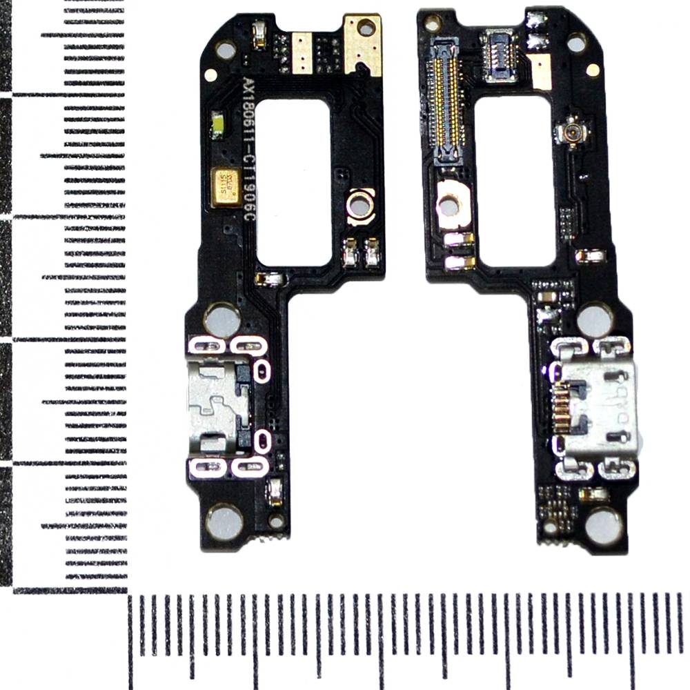 Шлейф (плата) Xiaomi Mi A2 Lite/Redmi 6 Pro + системный разъем + микрофон