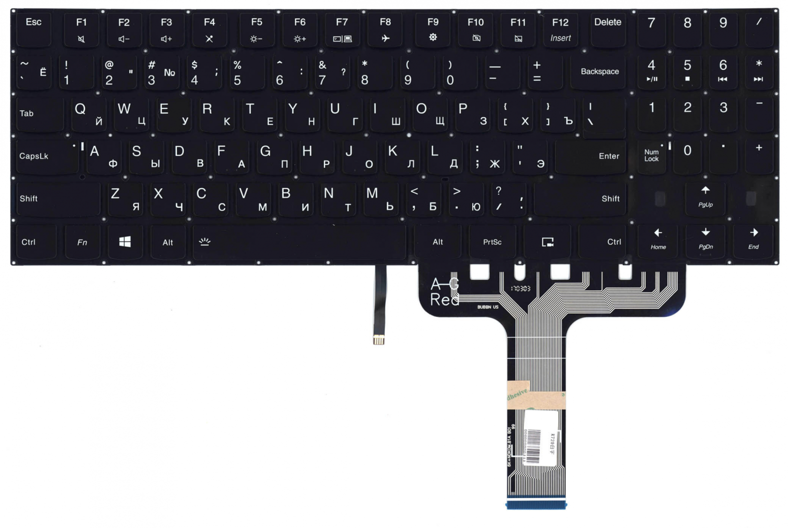 Клавиатура LENOVO Legion Y740-17ICHg с подсветкой, OEM