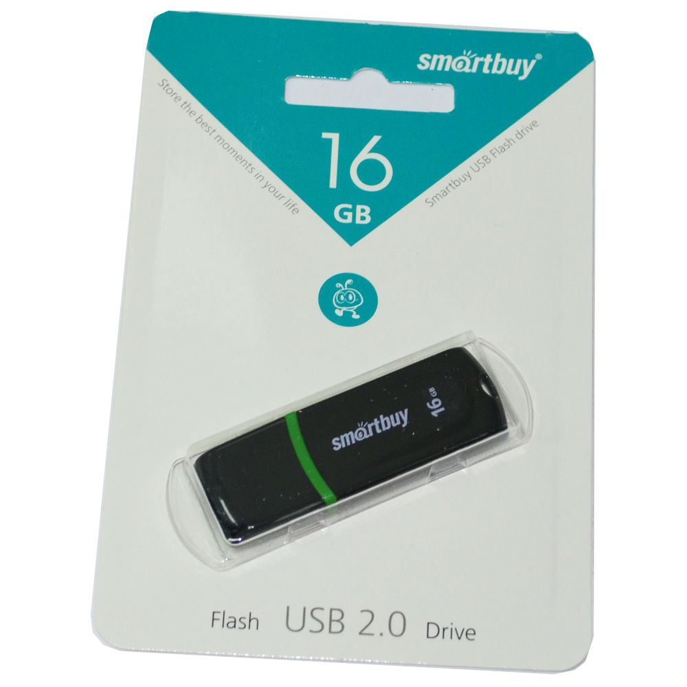 16GB USB 2.0 Flash Drive SmartBuy Paean черный (SB16GBPN-K)