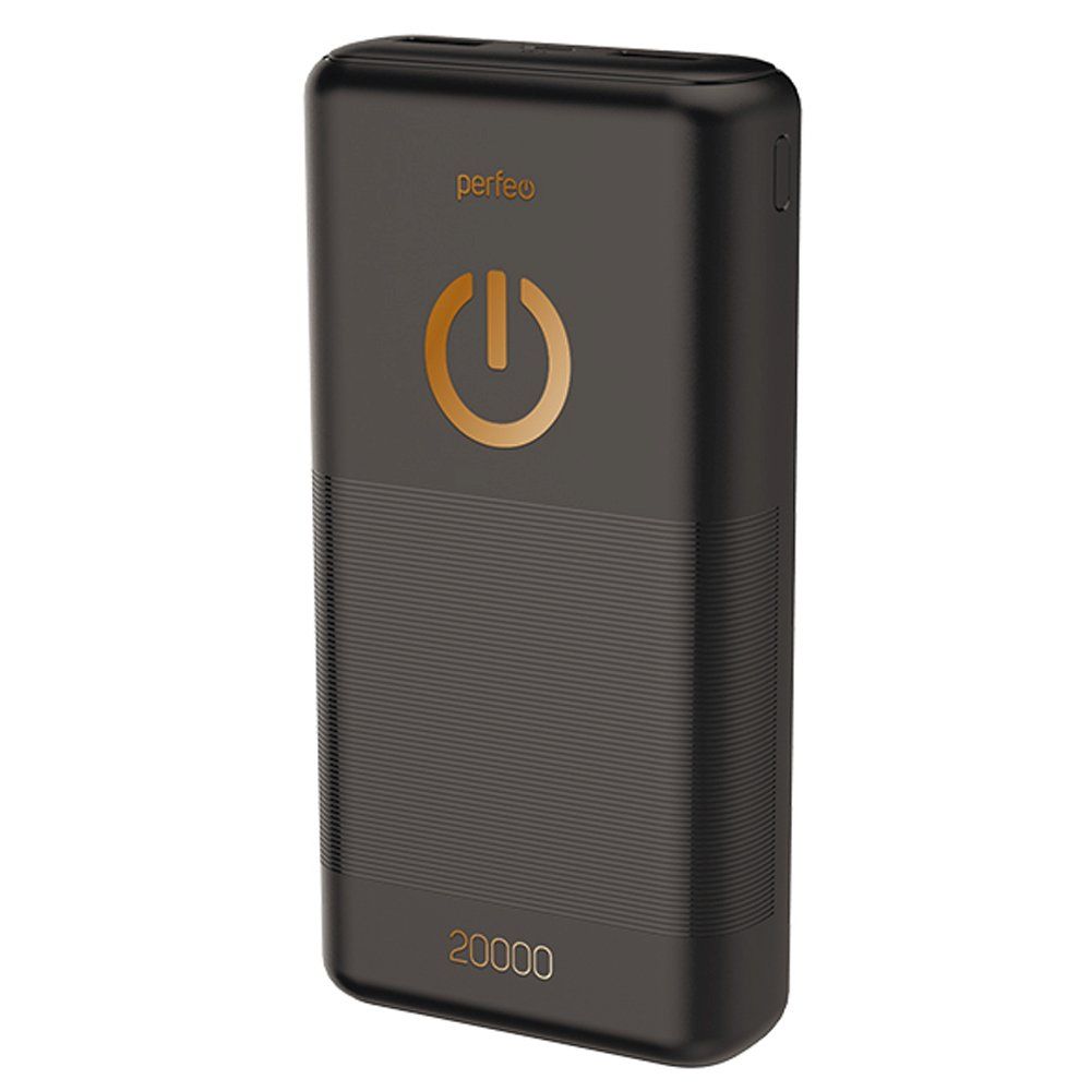 Power Bank 20000mA PERFEO Splash (2 USB выхода 1,0A/2,1A) черный