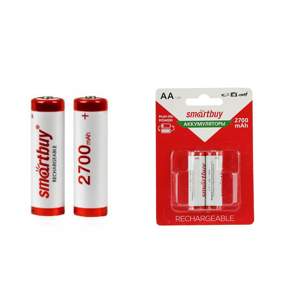 Аккумулятор перезаряжаемый SmartBuy AA HR6 2700mAh (блистер/2шт)