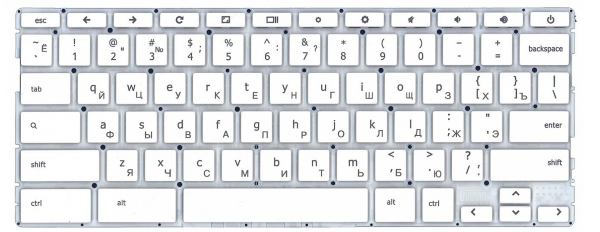 Клавиатура HP Chromebook 14A-NA белая, OEM